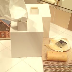 Set of two decorative tissue box